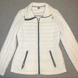 White Puffer Jacket by Guess